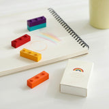 Kredki świecowe w kształcie klocków | Tęcza