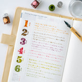Zestaw atramentów Kakimori x TSUKI no IRO Frost | Mini Ink Bottle Set: Jan-Jun