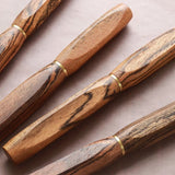 Pióro wieczne Wancher Sekai Densho | Tigerwood - czterokątne