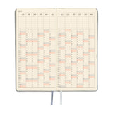 Kalendarz Tygodniowy 2027 Hobonichi Techo Weeks | Leather: Noble Silver | Edycja angielska