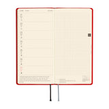 Kalendarz Tygodniowy 2027 Hobonichi Techo Weeks | Colors: Poppy Red | Edycja angielska