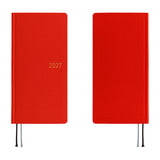 Kalendarz Tygodniowy 2027 Hobonichi Techo Weeks | Colors: Poppy Red | Edycja angielska
