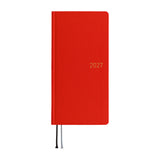 Kalendarz Tygodniowy 2027 Hobonichi Techo Weeks Mega | Colors: Poppy Red | Edycja angielska