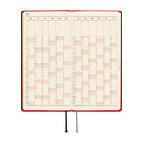 Kalendarz Tygodniowy 2027 Hobonichi Techo Weeks Mega | Colors: Poppy Red | Edycja angielska
