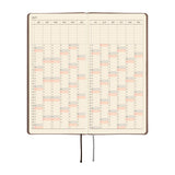 Kalendarz Tygodniowy 2027 Hobonichi Techo Weeks | Smooth: Cafe au Lait | Edycja angielska