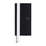 Kalendarz Tygodniowy 2027 Hobonichi Techo Weeks | White Line: Black | Edycja angielska