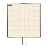 Kalendarz Tygodniowy 2027 Hobonichi Techo Weeks | White Line: Black | Edycja angielska