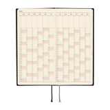 Kalendarz Tygodniowy 2027 Hobonichi Techo Weeks | White Line: Black | Edycja angielska