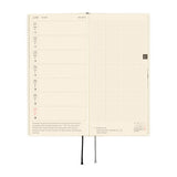 Kalendarz Tygodniowy 2027 Hobonichi Techo Weeks | White Line: Ivory | Edycja angielska